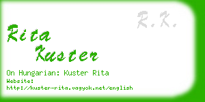 rita kuster business card